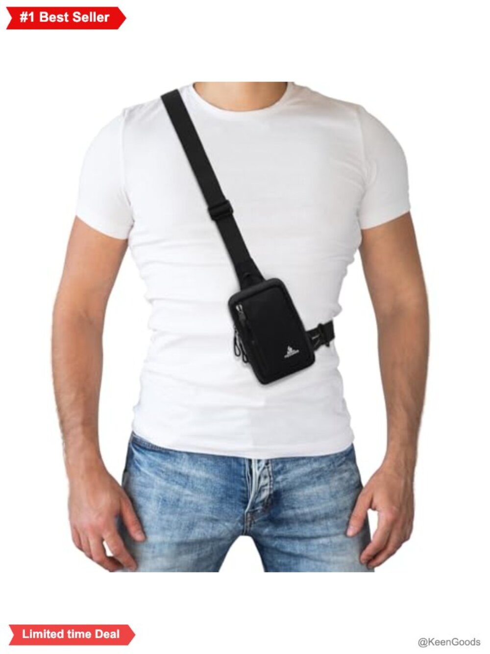 Nylon Mini Sling Bag Small Crossbody Shoulder Bag Adjustable Strap